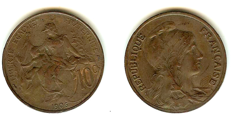 10 centimes Daniel-Dupuis 1906 TTB+
